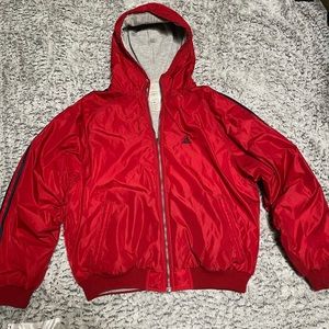 HOST PICK💕Adidas Jacket Men’s L Windbreaker Sport Outdoors Coat Hoodie Cotton